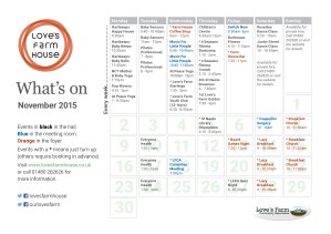 What's On November 15